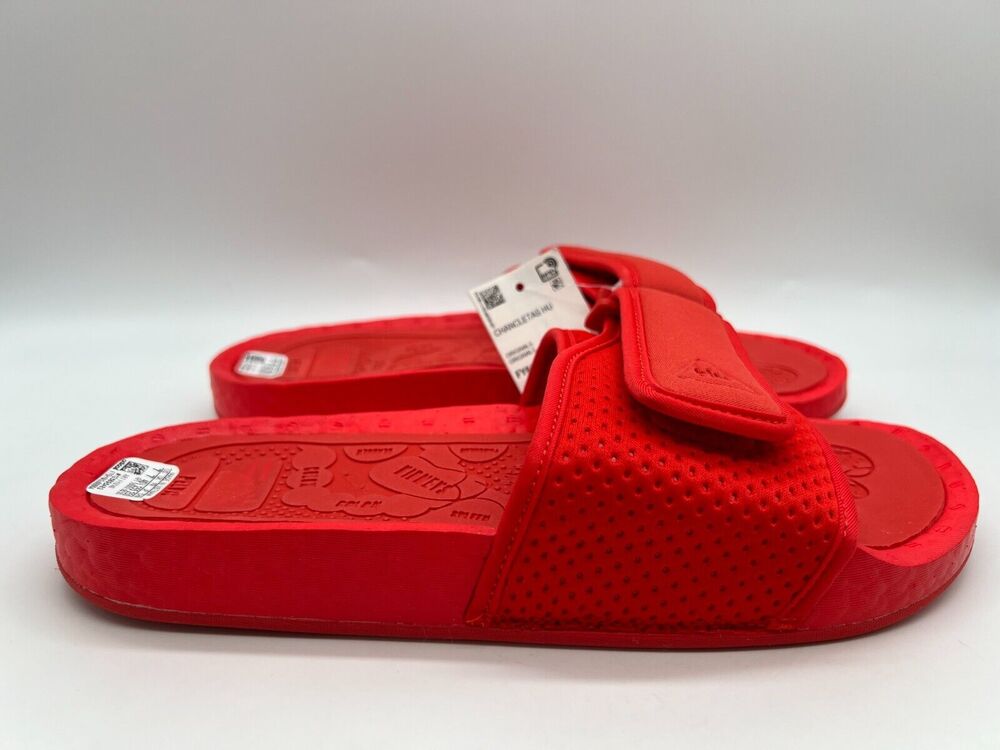 adidas Boost Slide Pharrell Active Red FY6140 Men's Size 7 New